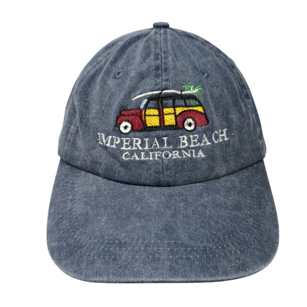 Imperial Beach California Slideback Hat Blue One Size Embroidered HG